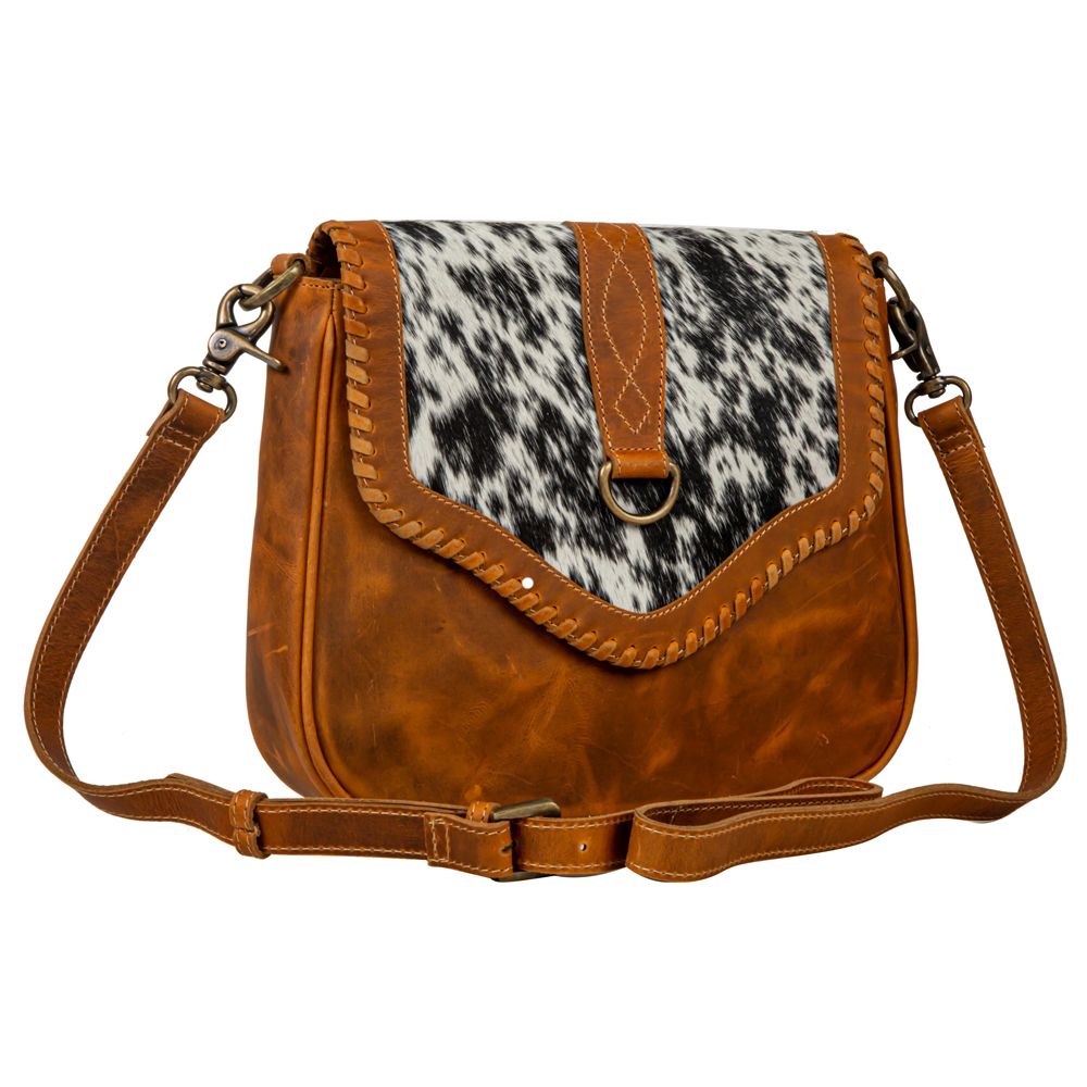 THE TYSON TRAIL LEATHER HAIRON SHOULDER BAG