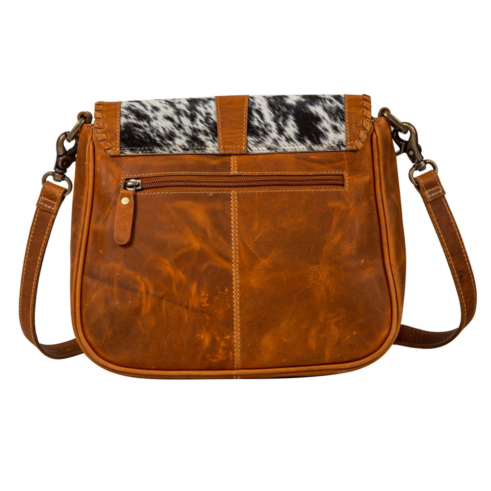 THE TYSON TRAIL LEATHER HAIRON SHOULDER BAG