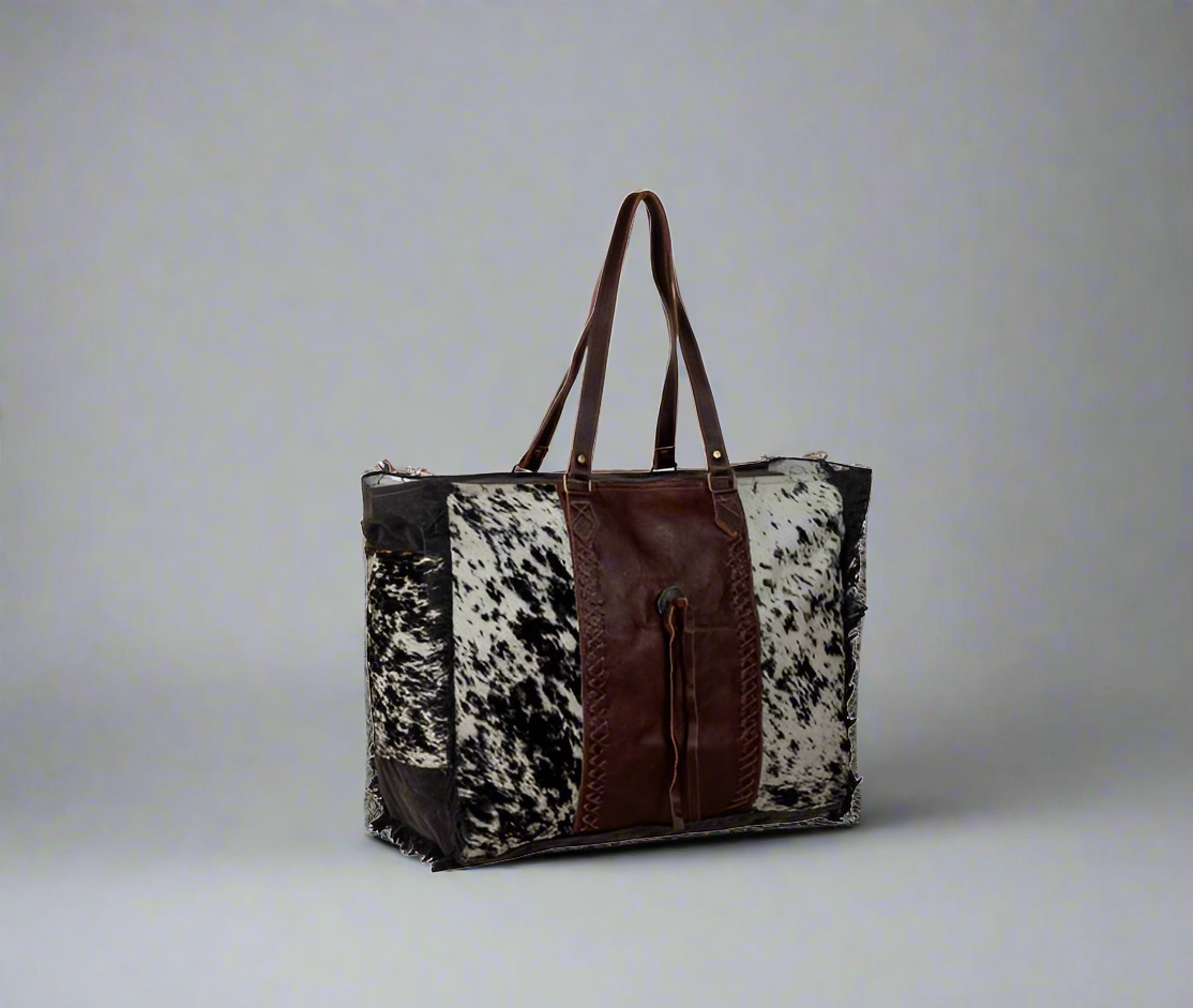 ROSALINDA CROSS STITCHED WEEKENDER BAG