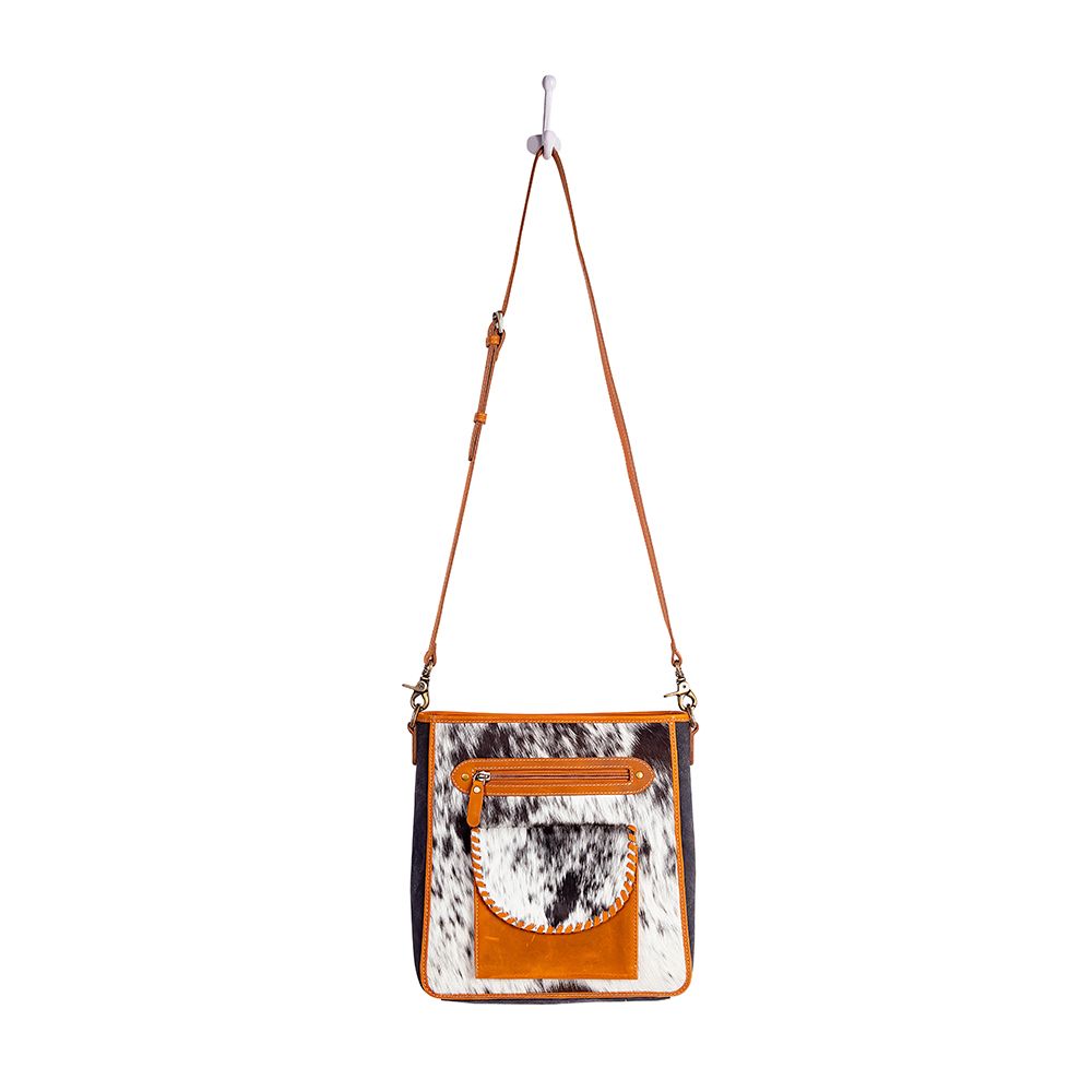 HIGHSTONE CANVAS & HAIRON SHOULDER BAG
