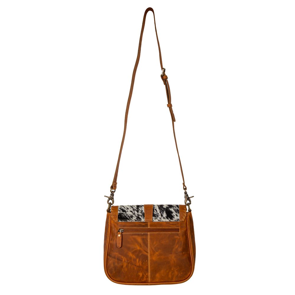 THE TYSON TRAIL LEATHER HAIRON SHOULDER BAG