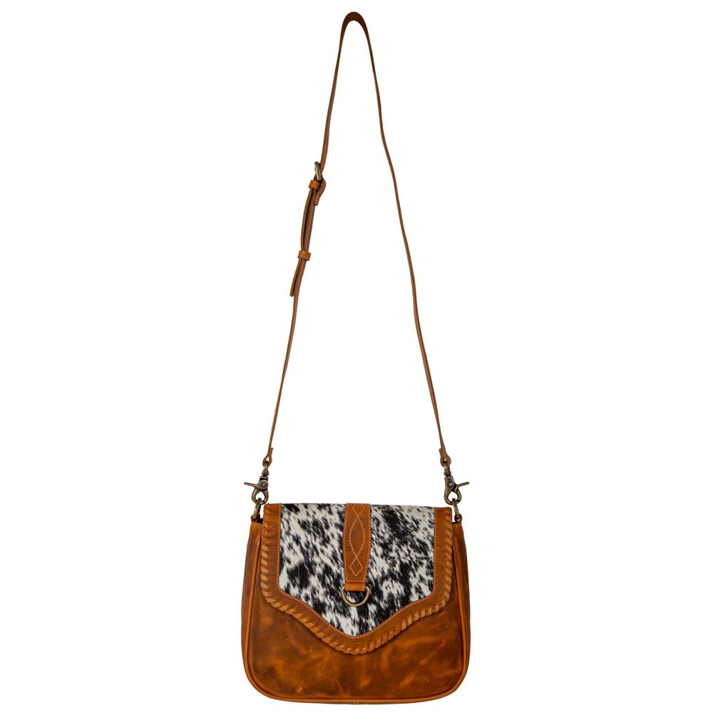 THE TYSON TRAIL LEATHER HAIRON SHOULDER BAG