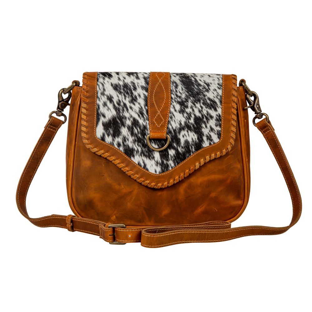 THE TYSON TRAIL LEATHER HAIRON SHOULDER BAG