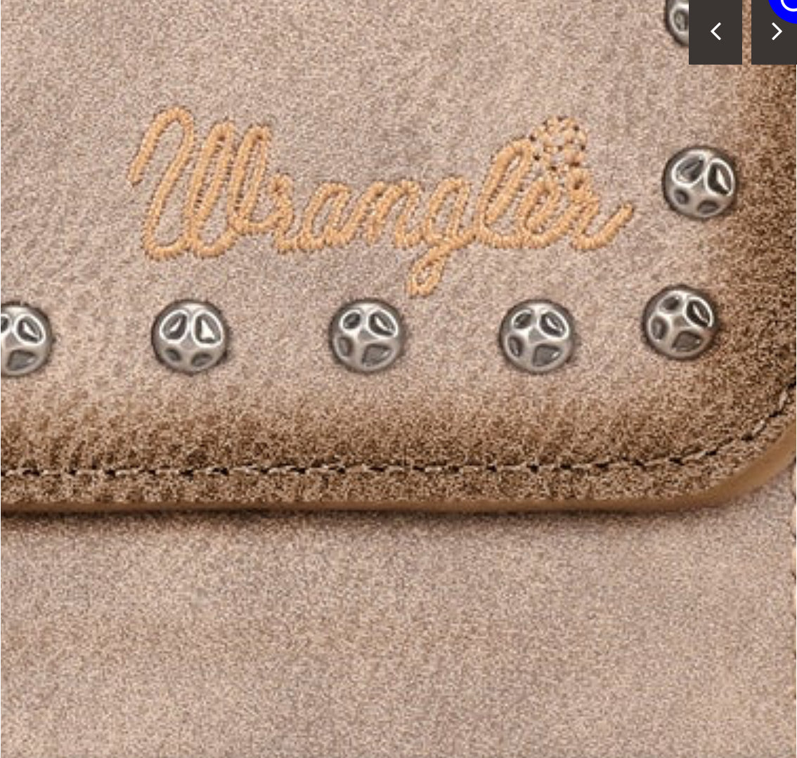 Wrangler Studded Accents Tri-fold Key-Chain Wallet - Beige