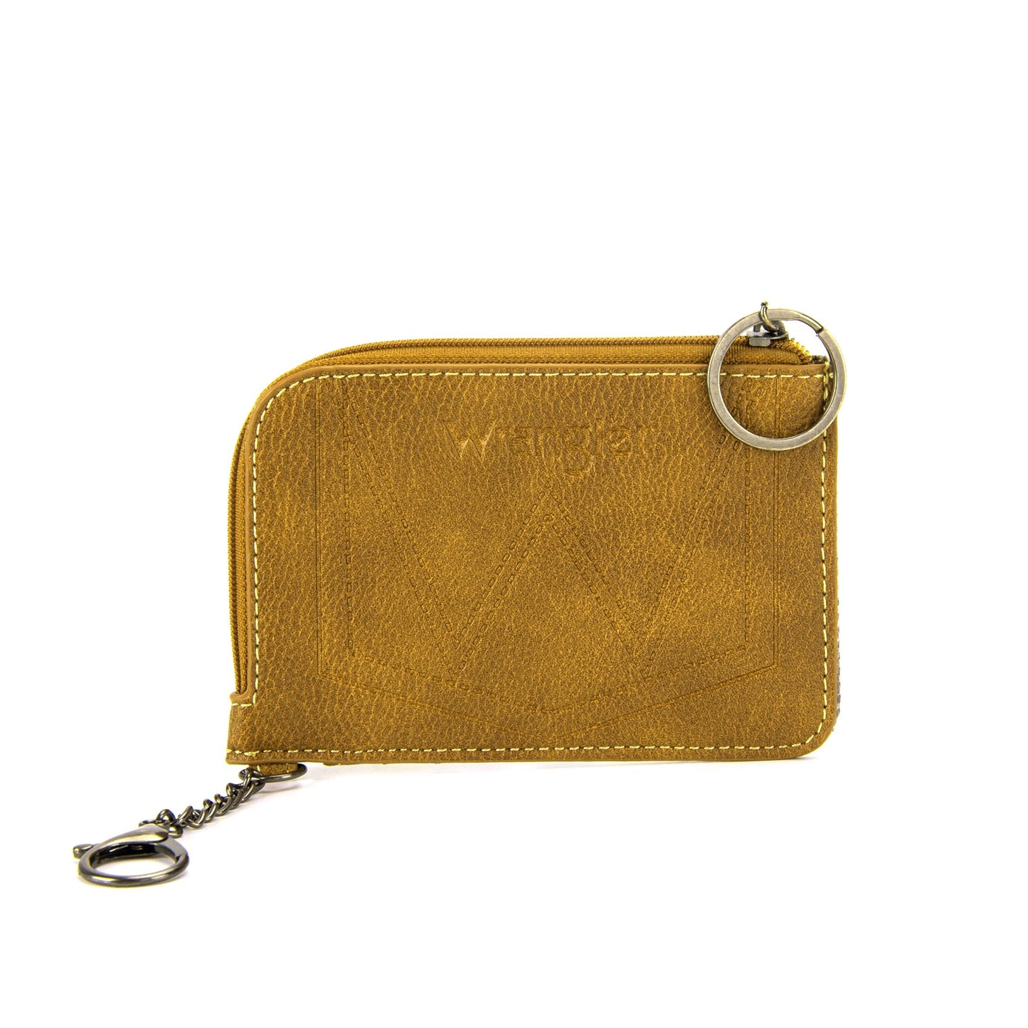 Wrangler Southwestern Art Print Mini Zip Card Case -Mustard