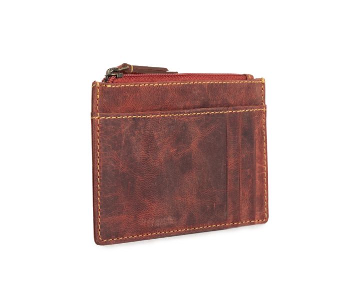 WESTERN FORK CREDIT CARD HOLDER IN RED RUSSET