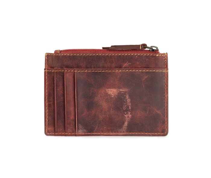 WESTERN FORK CREDIT CARD HOLDER IN RED RUSSET