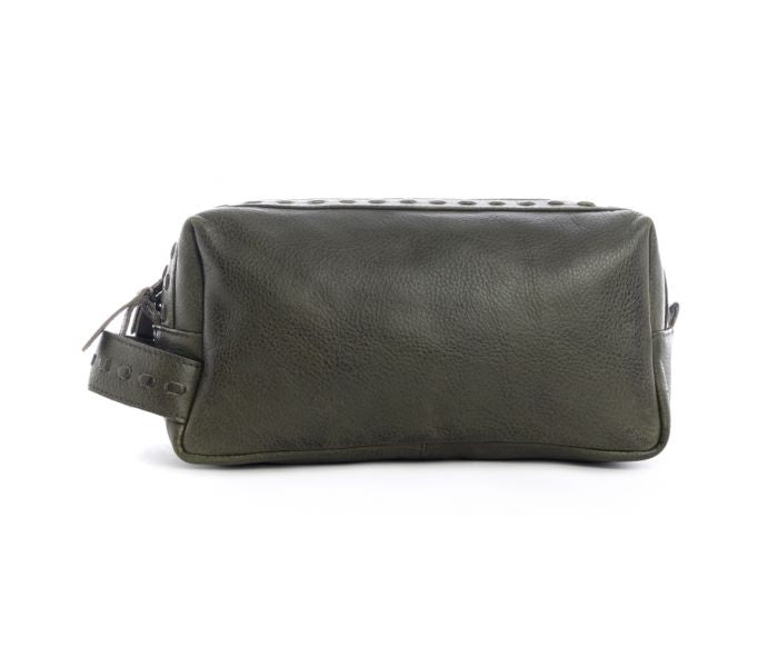 ROFF TRAIL TOILETRIES BAG IN MOSS GREEN