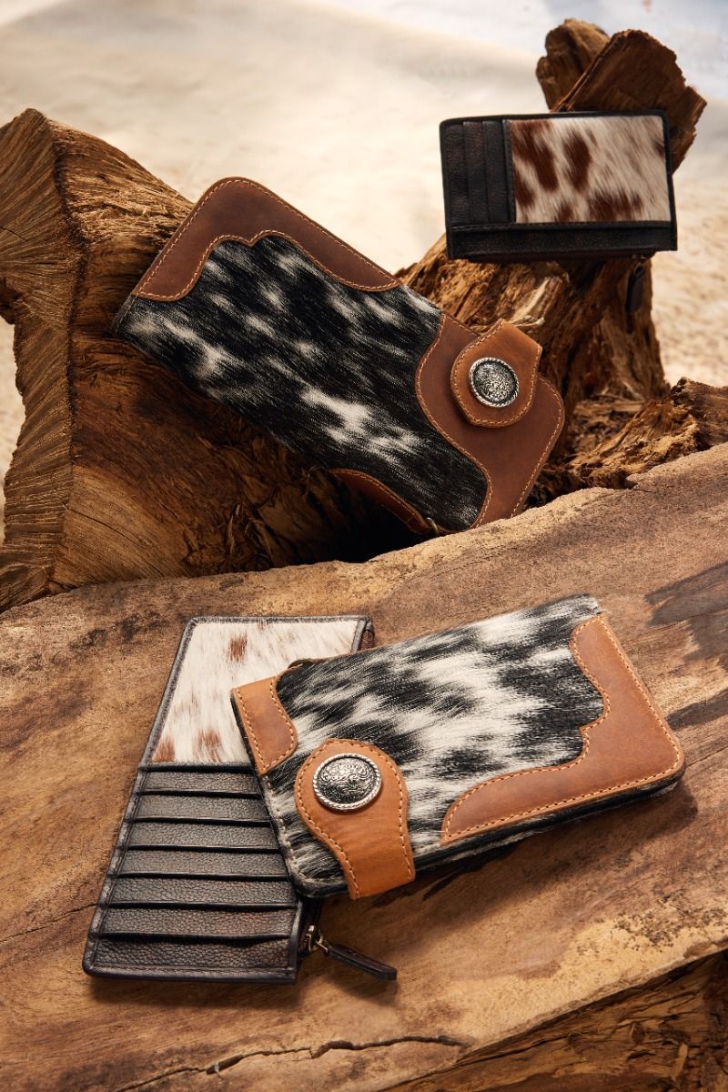 PALODAN HAIR-ON HIDE COMPACT CREDIT CARD HOLDER