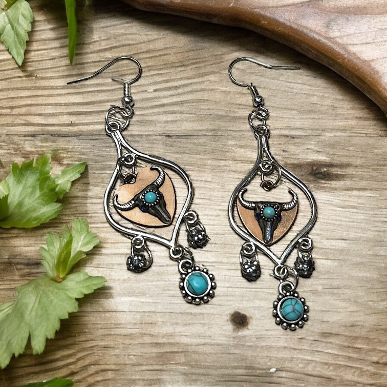 Copper Bull Earring