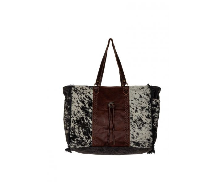 ROSALINDA CROSS STITCHED WEEKENDER BAG