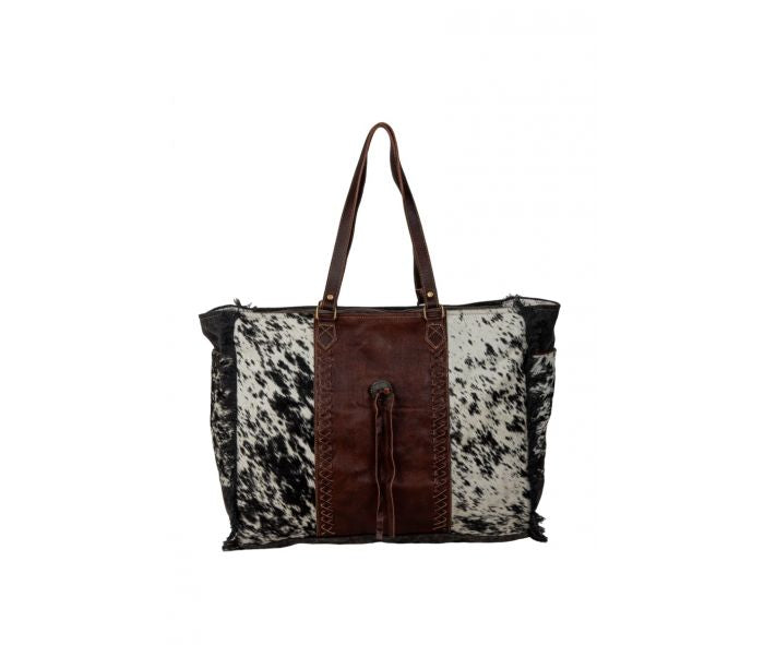 ROSALINDA CROSS STITCHED WEEKENDER BAG