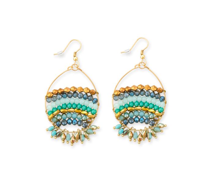 BEADED STREAK EARRING
