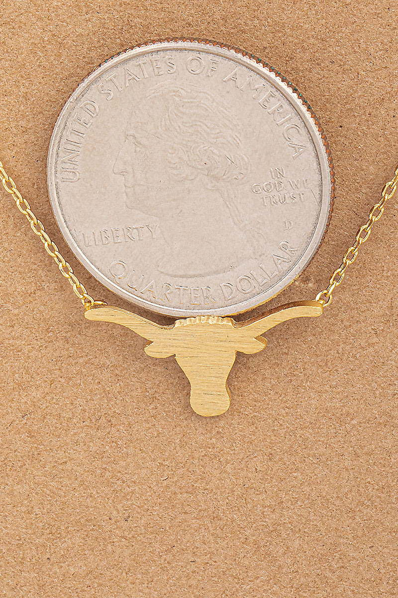 DAINTY BULLHEAD PENDENT NECKLACE