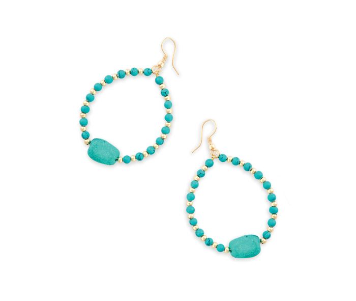 TURQUOISE HALO EARRINGS
