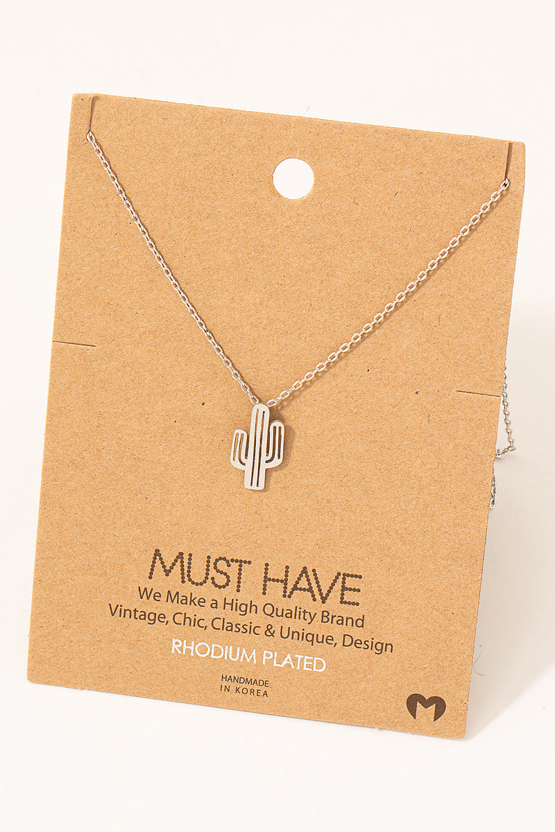 CACTUS PENDENT NECKLACE