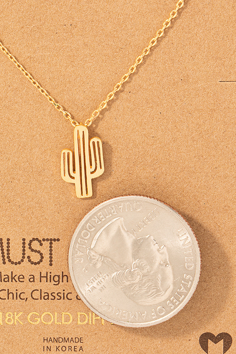 CACTUS PENDENT NECKLACE