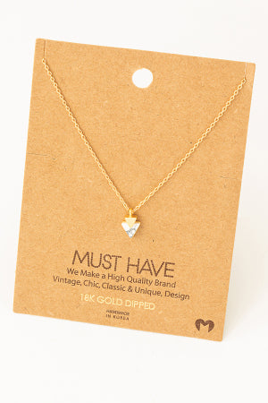 DAINTY TRIANGLE STONE NECKLACE