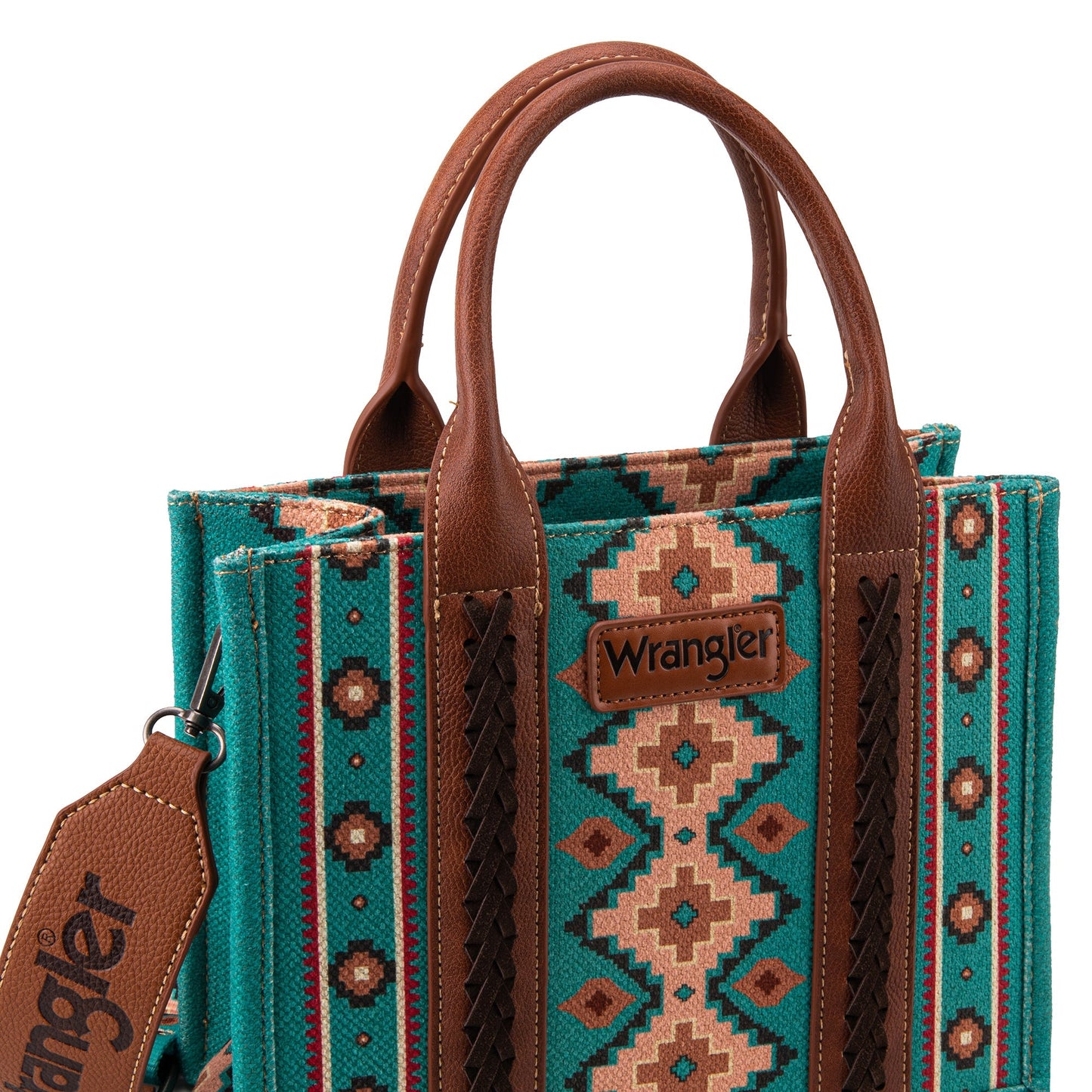 Wrangler
Southwestern Print Small Canvas
Tote/Crossbody - Turquoise