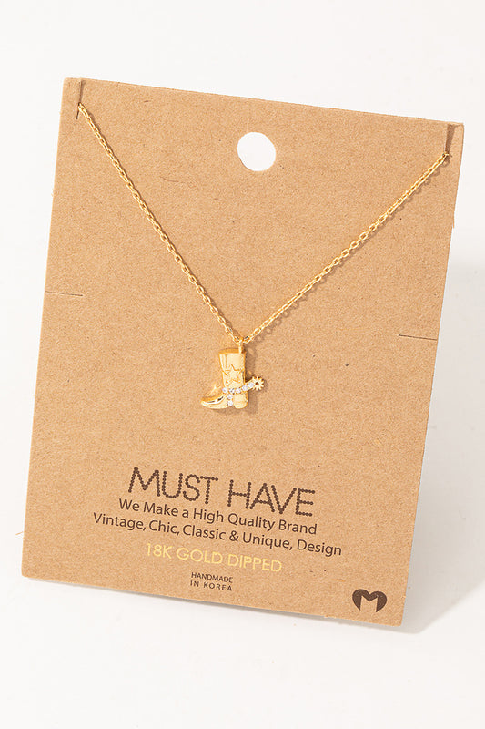 COWBOY BOOTS PENDENT