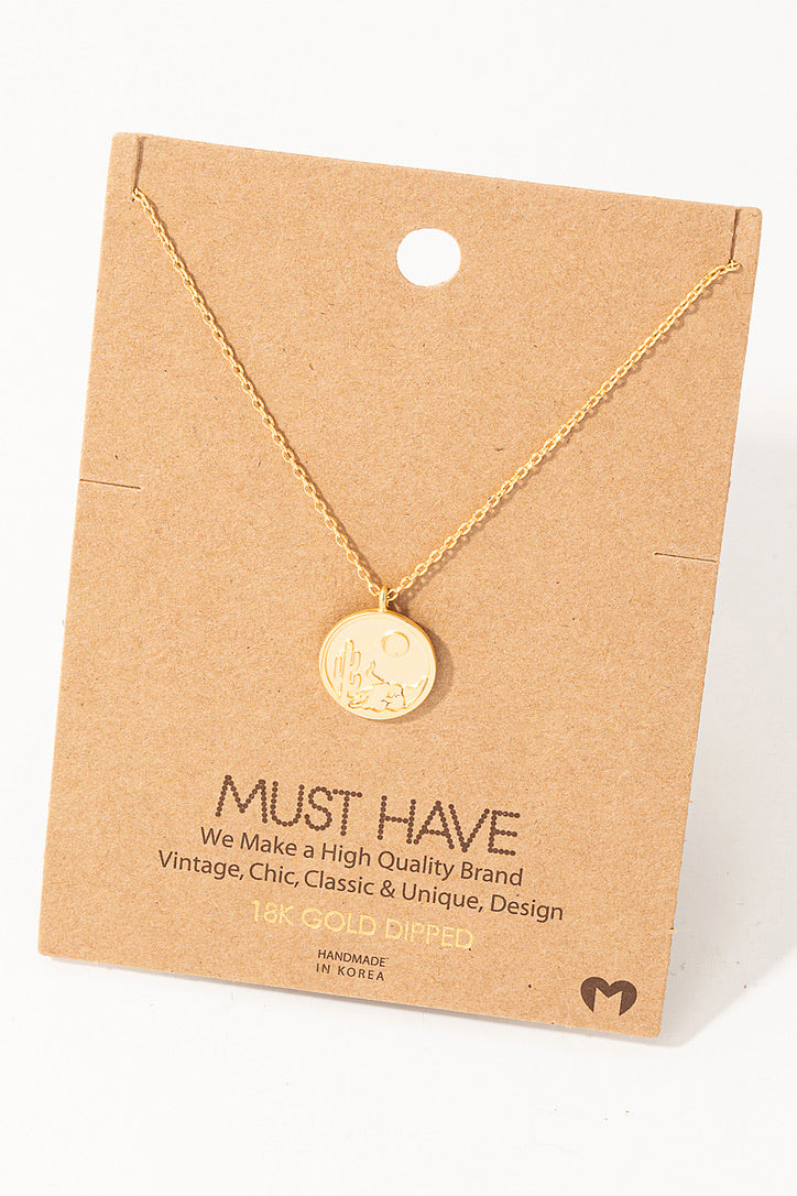 DESERT COIN PENDENT NECKLACE