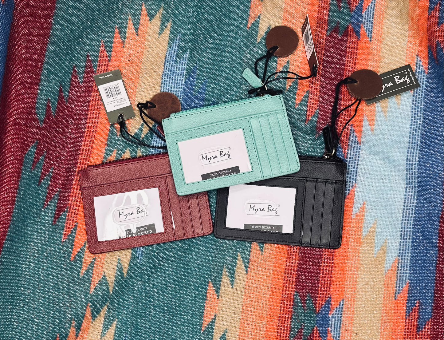 FOOTHILLS CREEK CREDIT CARD HOLDER IN TURQUOISE