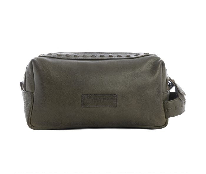 ROFF TRAIL TOILETRIES BAG IN MOSS GREEN