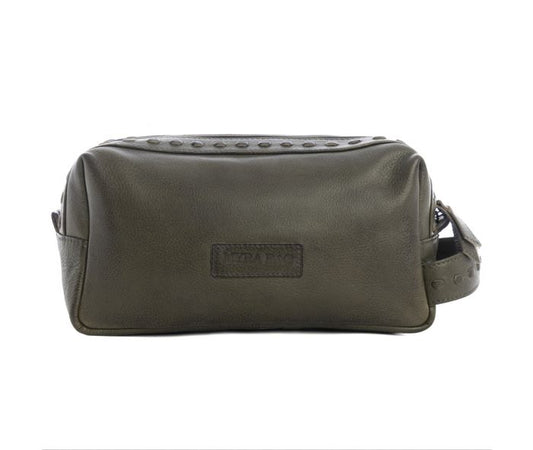 ROFF TRAIL TOILETRIES BAG IN MOSS GREEN