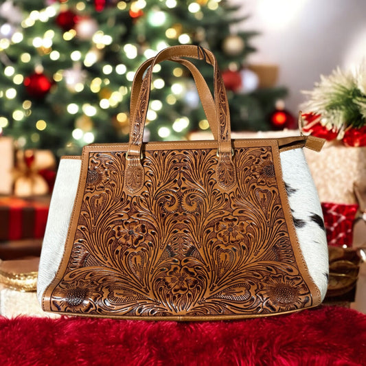 Breeze Wind Hand-Tooled HandBag
