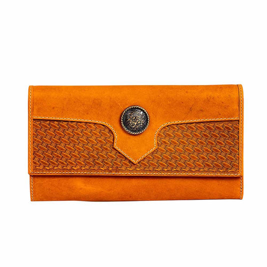 WINSOME TRAIL HAND-TOOLED WALLET