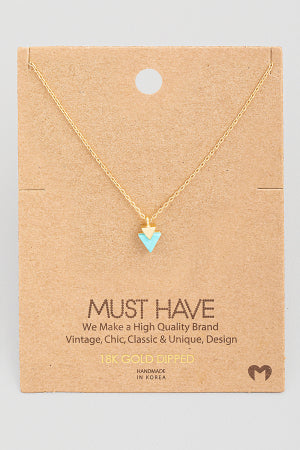 DAINTY TRIANGLE STONE NECKLACE