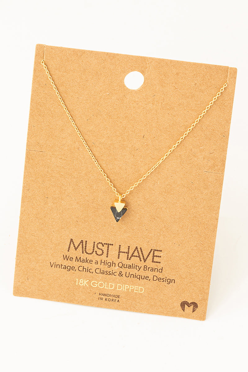 DAINTY TRIANGLE STONE NECKLACE