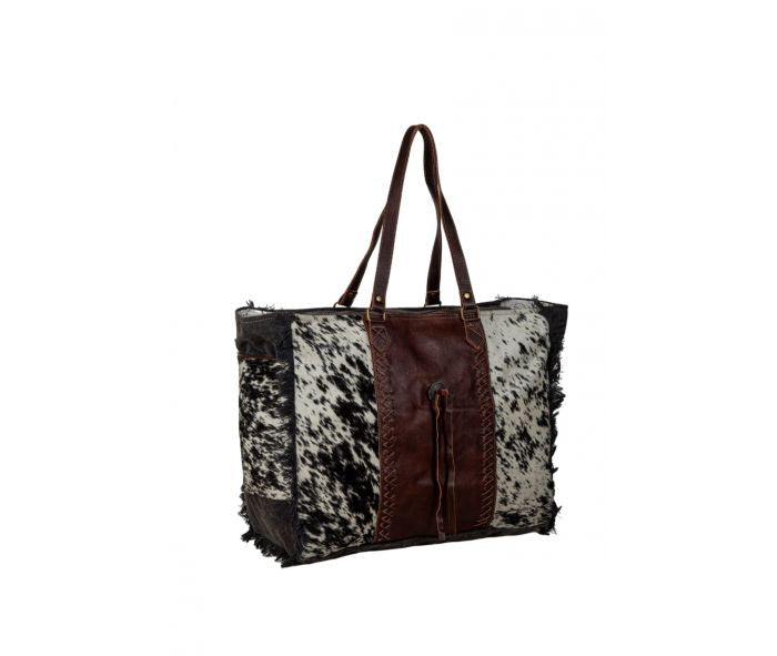 ROSALINDA CROSS STITCHED WEEKENDER BAG