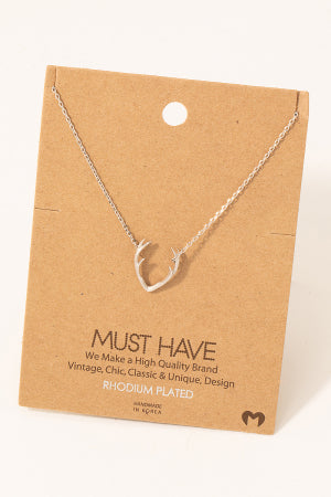 CLASSIC ANTLER PENDENT NECKLACE