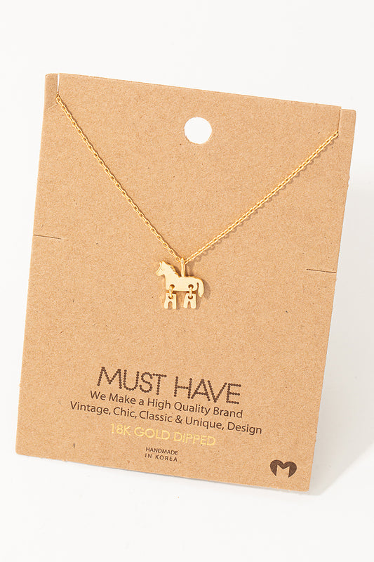 DANITY HORSE PENDENT NECKLACE