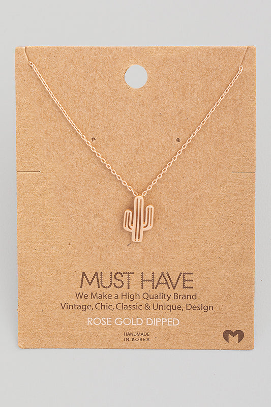CACTUS PENDENT NECKLACE