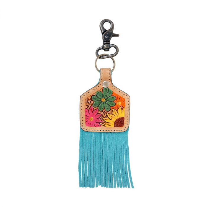 SAPPHIRE GRAND LEATHER KEYCHAIN
